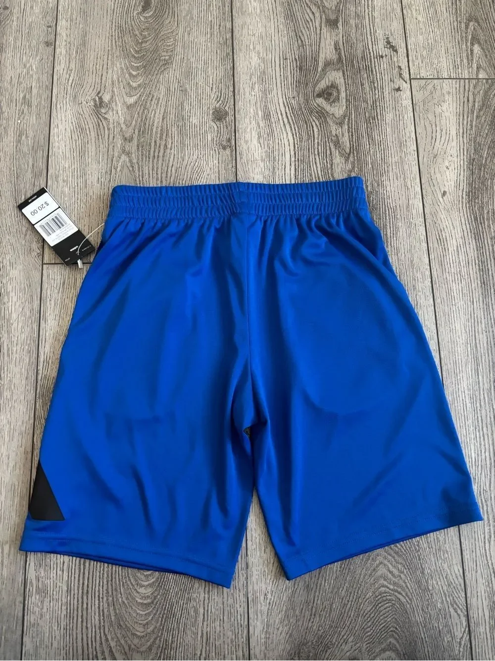 adidas boys Athletic Shorts - Blue with Black Logo